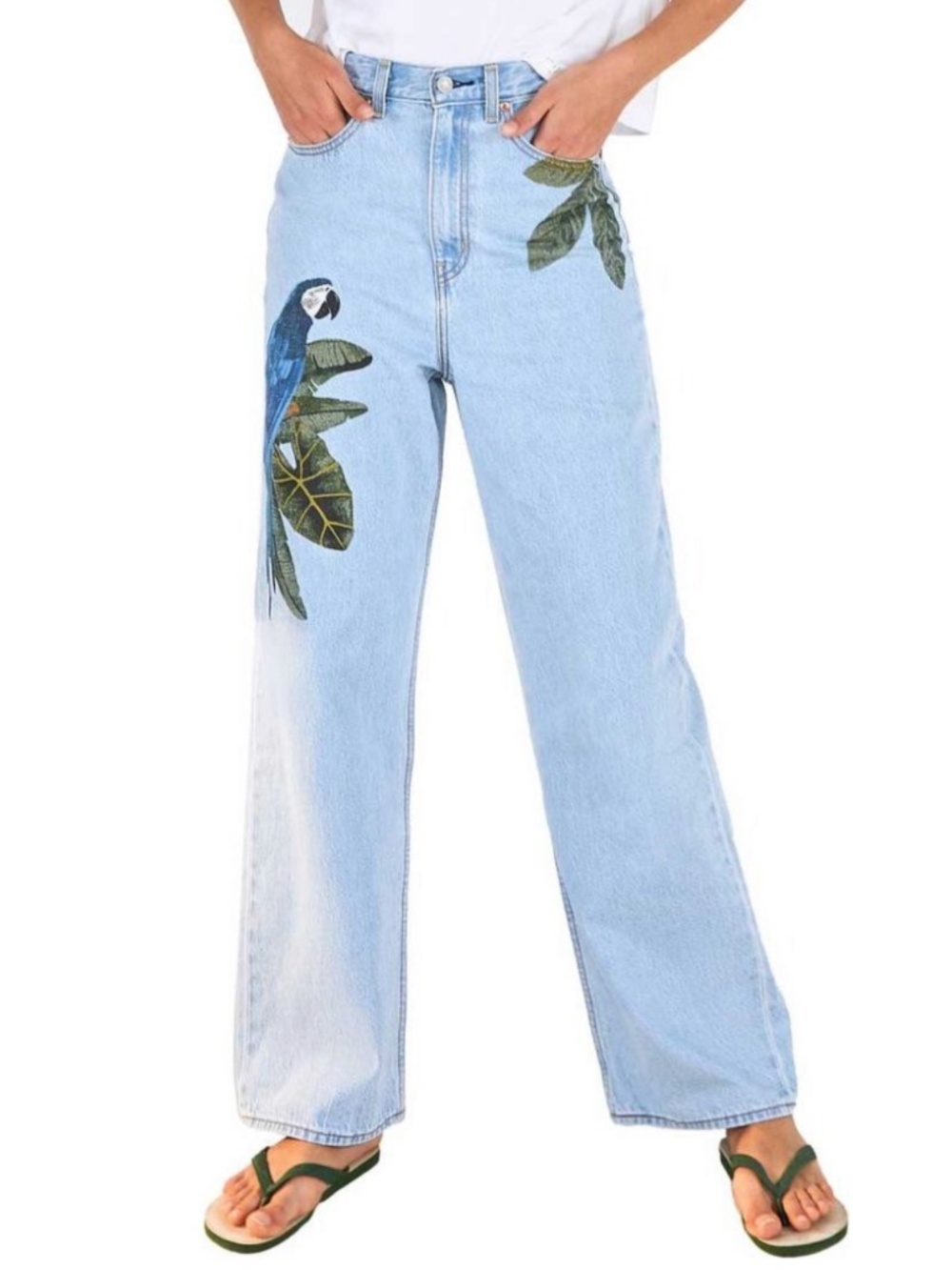 Farm Rio x Levi's High Loose Flare Jeans Size 28 x 31